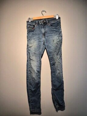 DIESEL Dark Denim Distressed Jeans | Size 28